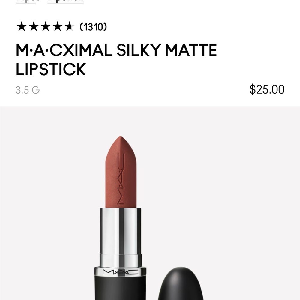 MAC Cosmetics Maximal Silky Matte Lipstick - Warm Brown